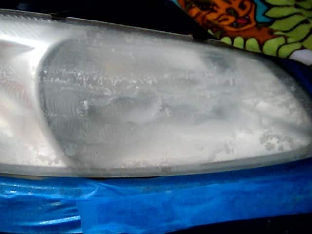 headlight after fine sanding