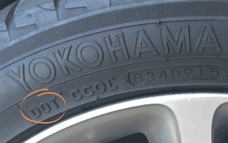 Yokohama DOT on Sidewall