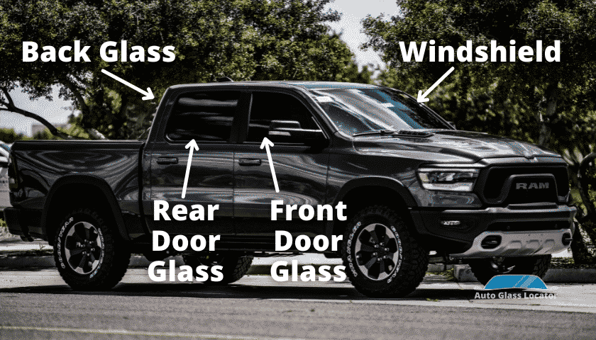 Dodge Ram with Auto Glass Parts listed
