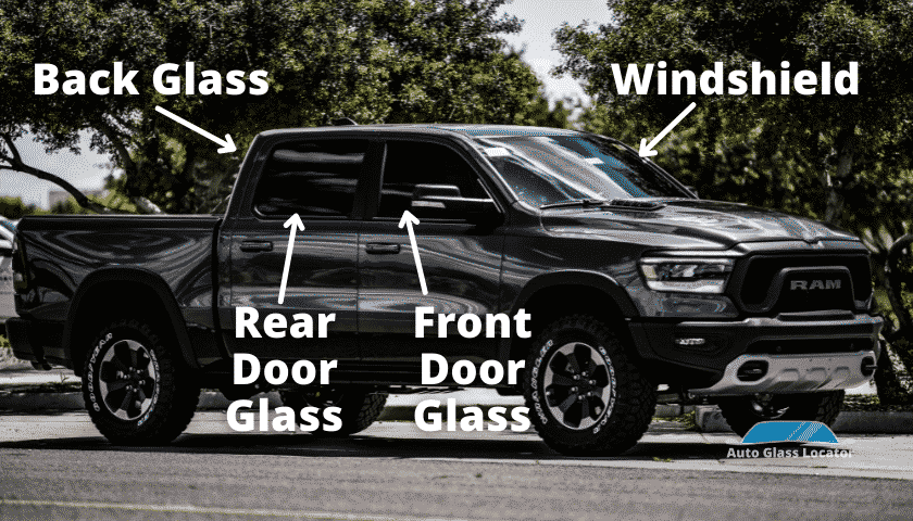 Dodge Ram with Auto Glass Parts listed
