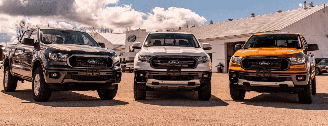 Row of Ford Trucks