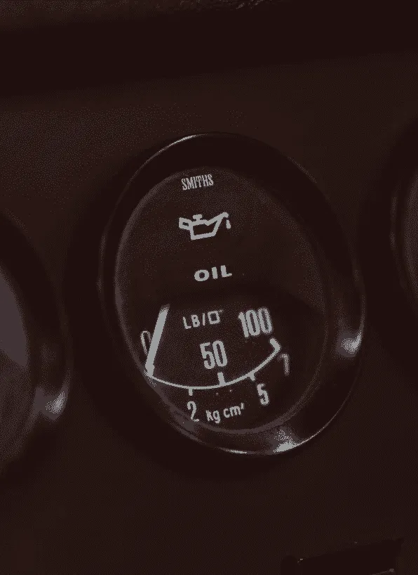 oil pressure gauge showing low