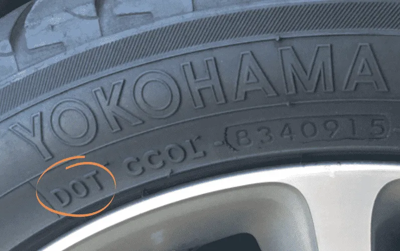 Yokohama DOT on Sidewall