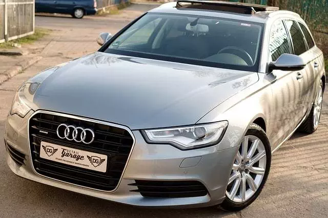 Audi Car with Sunroof Open